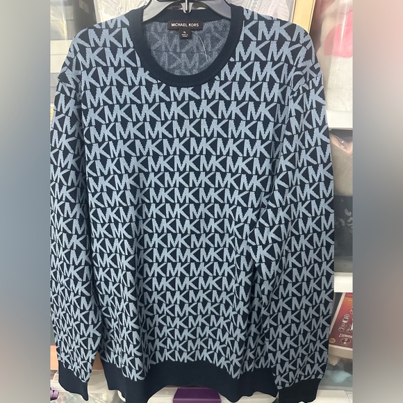 Michael Kors logo-jacquard Crew Neck Sweater for men brand new